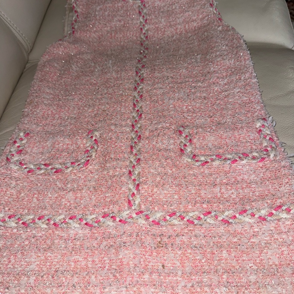 St. John Couture Pink Tweed Sleeveless Mini Dress Chanel Inspired Luxury - Picture 5 of 11